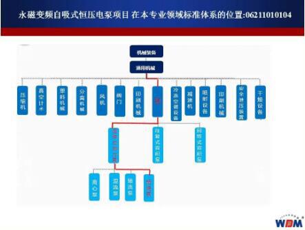 永磁變頻自吸式恒壓電泵項目 在本專業(yè)領域標準體系的位置