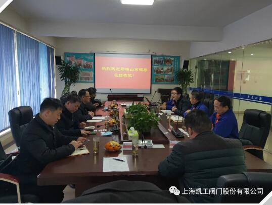 馬鞍山市領(lǐng)導(dǎo)一行蒞臨上海凱工閥門(mén)參觀考察