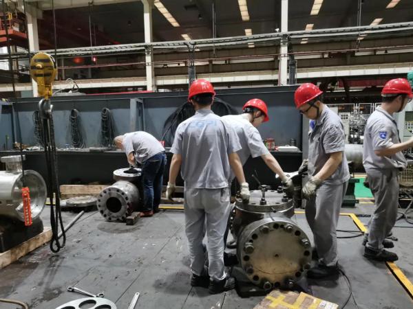 重慶水泵公司總裝、容器、試驗站聯(lián)合突擊急難任務