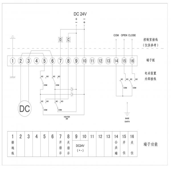 DC24V防爆開關(guān)型接線圖